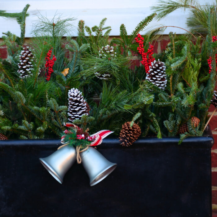 wreaths on door