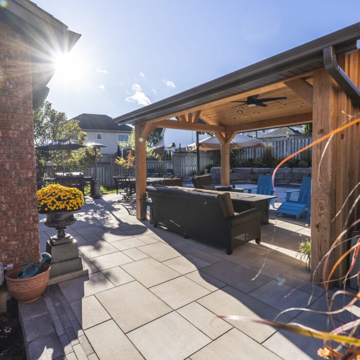 Retaining Wall and Paverstone Pool Patio